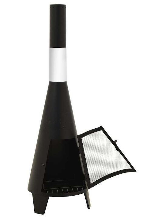 vidaXL Focar În aer liber din fontă Negru 38x38x122cm