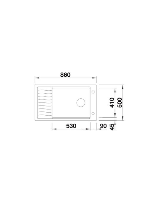 Blanco Elon Xl 8 S PuraDur 527072 Drop-In Spüle aus Verbundgranulat B86xT50cm Soft White