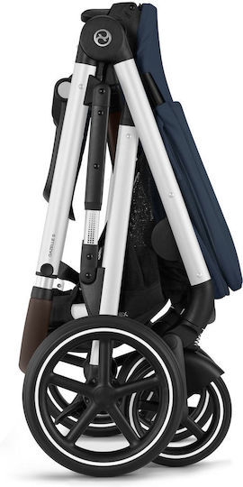 Cybex Gazelle S Baby Stroller Suitable for Newborn Silver-Ocean Blue 12.6kg