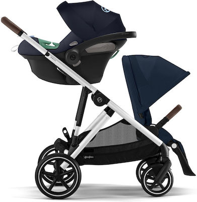 Cybex Gazelle S Slv Cărucior pentru Bebeluși Potrivit pentru Nou-născut Argintiu-Albastru oceanic 12.6kg