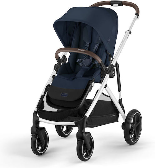 Cybex Gazelle S Baby Stroller Suitable for Newborn Silver-Ocean Blue 12.6kg