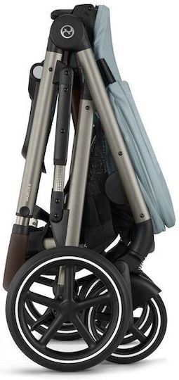 Cybex Gazelle S Adjustable Baby Stroller Suitable for Newborn Silver-Sky Blue 12.6kg