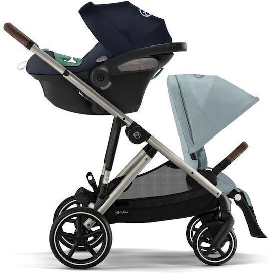 Cybex Gazelle S Adjustable Baby Stroller Suitable for Newborn Silver-Sky Blue 12.6kg