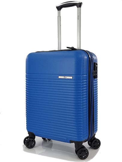 Rain C Cabin Travel Suitcase Hard Blue with 4 Wheels Height 55cm