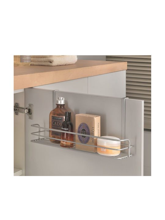 Metaltex Oasis Wall Mounted Bathroom Shelf Metallic 34x12x17cm Silver
