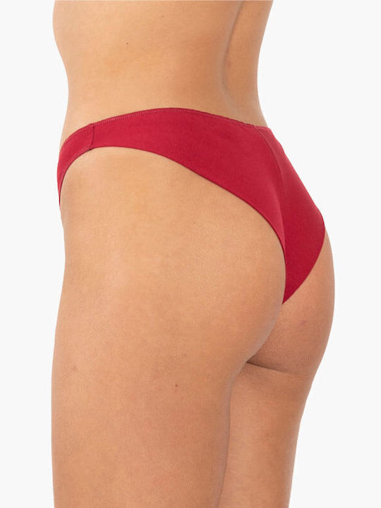 A.A UNDERWEAR Cotton Women's Slip Burgundy