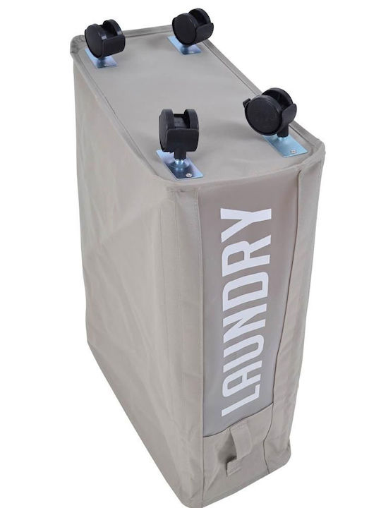 Ankor Καλάθι Απλύτων Υφασμάτινο Πτυσσόμενο 40lt 39x19x60cm Γκρι