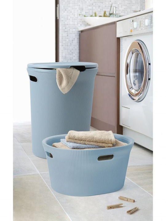 Tatay Baobab Coș De Rufe Din Plastic 40l Cu Capac 41x33x50cm Albastru