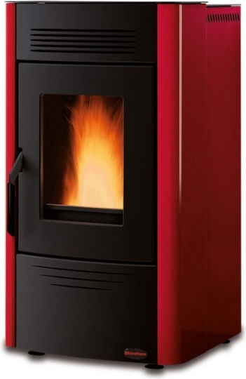 La Nordica Ketty Evo Σόμπα Pellet Αερόθερμη 6.5kW Κόκκινη