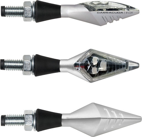 Barracuda Flash за Мотоциклет Сребърен LED 2бр