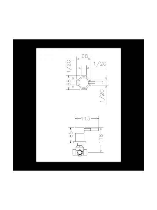 La Torre 34374-110 for Shower 3 Exits Inox Silver