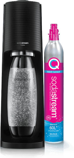 Sodastream Terra Παρασκευαστής Σόδας 4τμχ Μαύρη