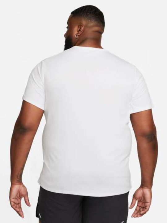 Nike Herren Sport T-Shirt Kurzarm Dri-Fit Weiß