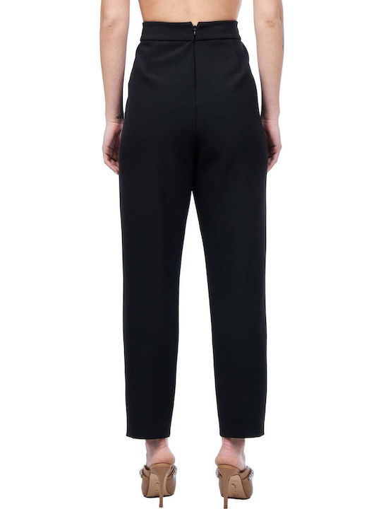 Pinko Parana Damen Stoff Capri Hose Schwarz