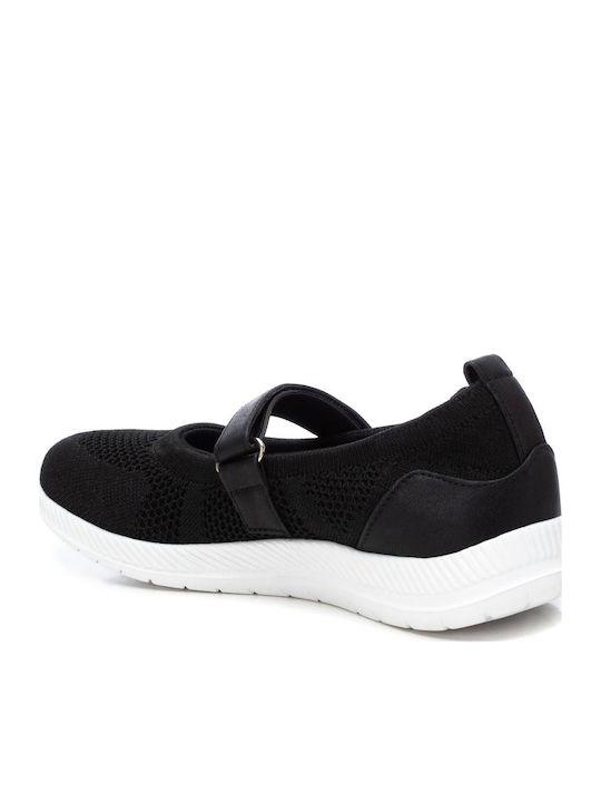 Fabric Ballerinas With strap Black