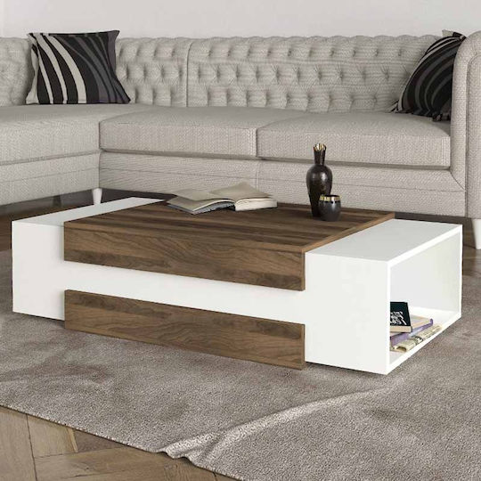 Rechteckiger Zentral Kaffeetisch Nora Holz Braun M110xL60.6xH31cm GP042-0069 1