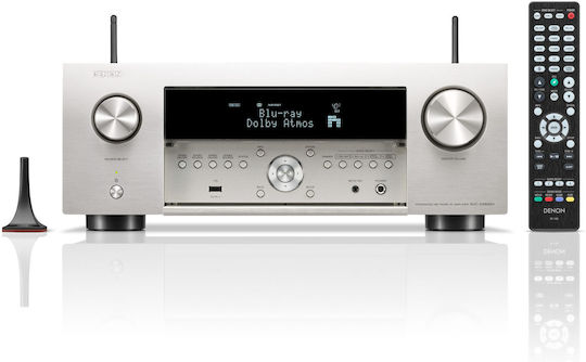 Denon AVC-X4800H Ραδιοενισχυτής Home Cinema 4K/8K 11.2 Καναλιών 125W/8Ω 165W/6Ω με HDR και Dolby Atmos Ασημί