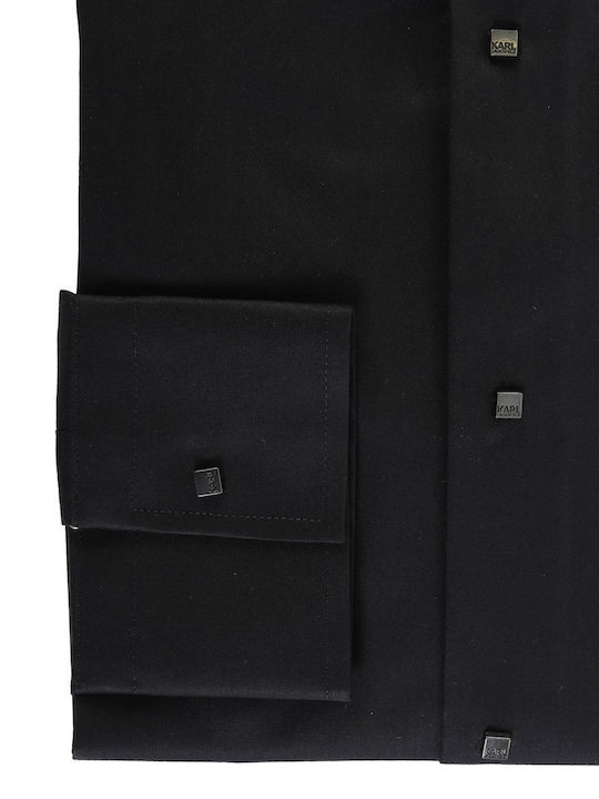 Long-sleeved Cotton Shirt Black