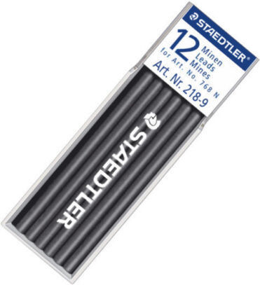 Staedtler 12 Μύτες Μολυβιού Mine Lumocolor Μαύρες Πάχους 3.15mm
