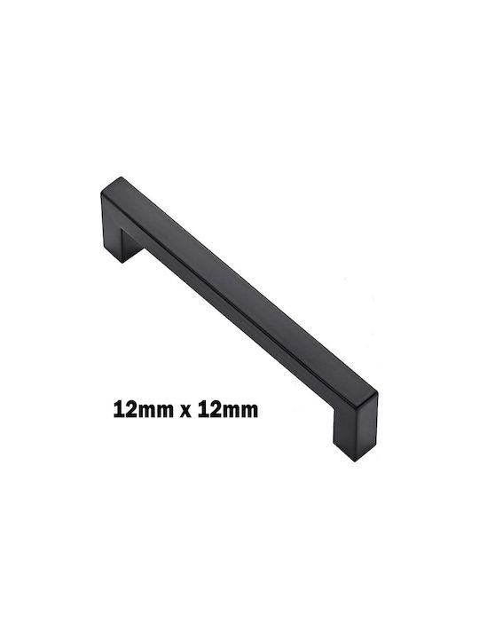 Import Hellas 4242 Grip Mobilier din Metal în Culoare Negru 300mm (Distanța între Centre 288mm) 4242 1buc