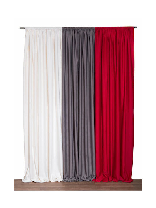 Viopros Vorhang mit Bleistiftfalten Guro 35 Terrakotta 140x270cm