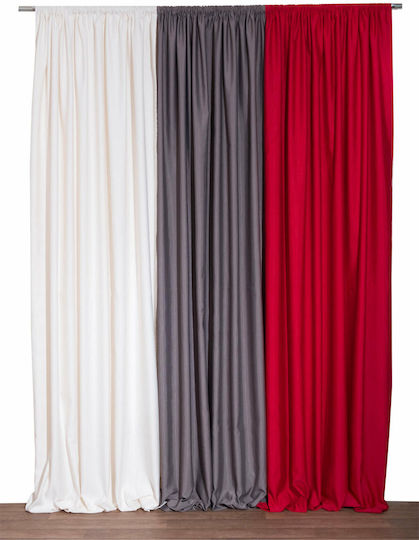 Viopros Vorhang mit Bleistiftfalten Guro 35 Terrakotta 140x270cm