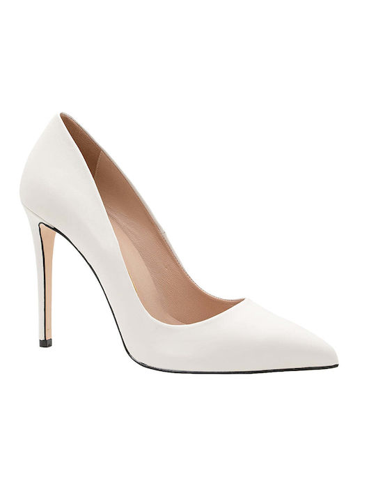 Mourtzi Leder Pumps mit Stiletto-Absatz Ice Grey