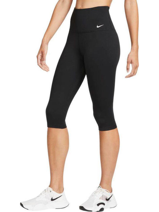 Dri-Fit One Training Γυναικείο Capri Κολάν Ψηλόμεσο Μαύρο