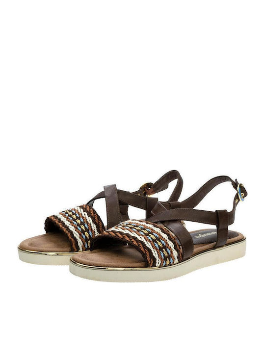 Tais Cross Moonlight Sandale Casual Damă de Piele Maro