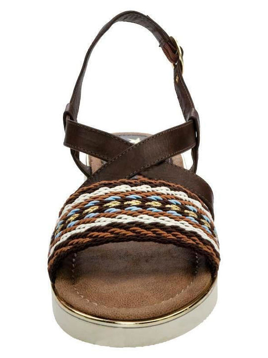 Tais Cross Moonlight Sandale Casual Damă de Piele Maro