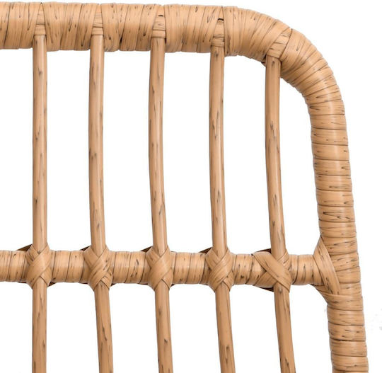 Outdoor-Stuhl Rattan Braun 2Stück 48x62x84εκ.