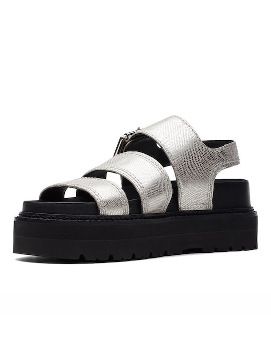 Clarks Orianna Over Σανδάλια Silver Metallic