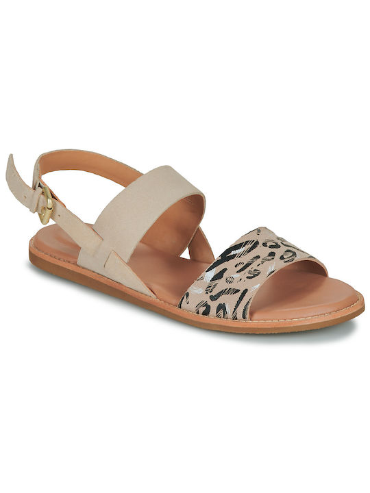 Clarks Karsea Women's Flat Sandals in Beige Color