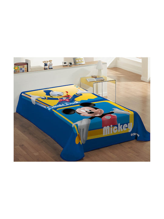 Disney Κουβέρτα Βελουτέ Disney Mickey & Donald 160x220εκ.