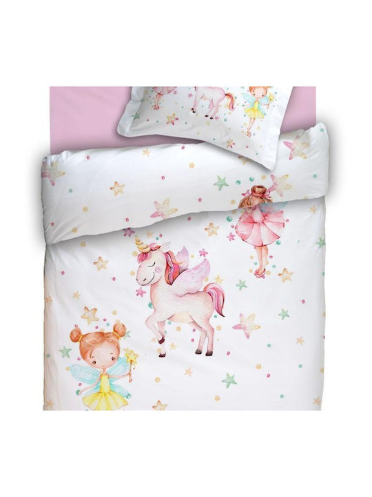 Anna Riska Set Duvet Crib Cotton Iris Pink 115x155cm 429043