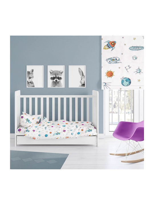 Dimcol Duvet Crib Cotton Space 188 White 120x160cm