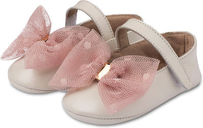 Babywalker Pink Baptism Leather Soft Sole Pumps