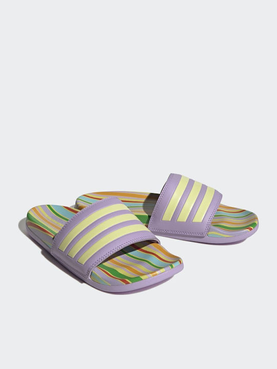 Adilette Comfort Slides Purple Glow / Pearl Citrine