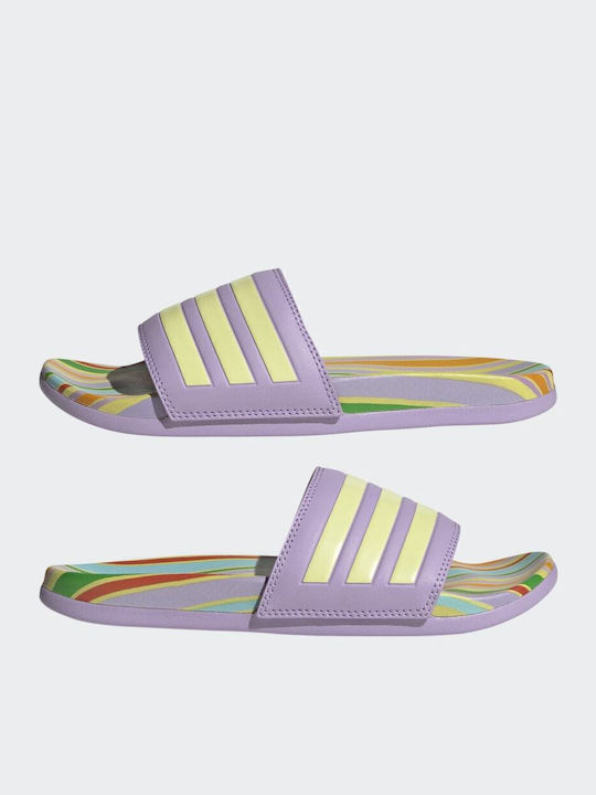 Adilette Comfort Slides Purple Glow / Pearl Citrine
