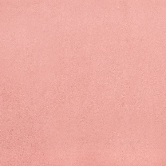 Single Bed Base Upholstered with Pink Fabric for Mattress 90x190cm