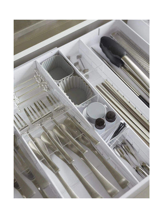 Yamazaki Drawer Cutlery Tray Opening Plastic 47.5x47.5x47.5cm White