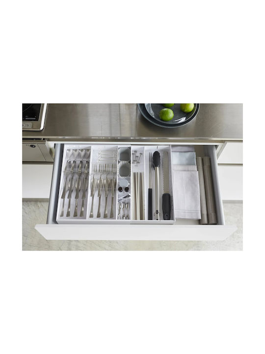 Yamazaki Drawer Cutlery Tray Opening Plastic 47.5x47.5x47.5cm White
