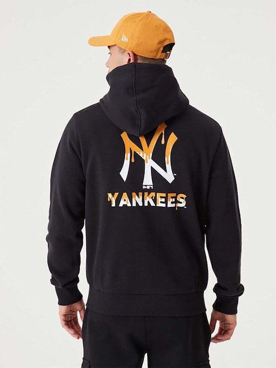 New Era New York Yankees MLB Hanorac pentru bărbați cu glugă și buzunare Negru