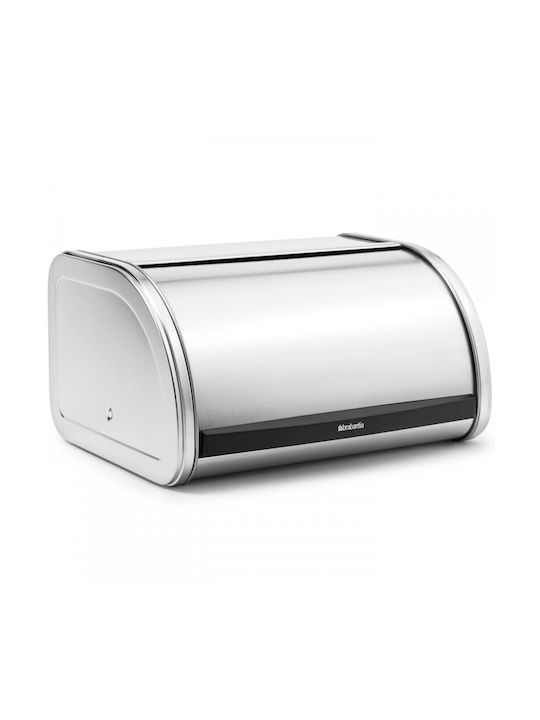 Brabantia Roll Top Bread Bin Ψωμιέρα με Καπάκι Inox σε Ασημί Χρώμα 31.5x26x17.3cm