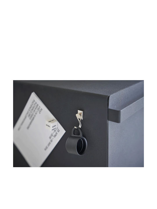 Yamazaki Tower Brotkasten mit Deckel Metallisch Schwarz 40x34.5x24cm