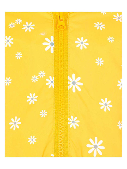 Kids Casual Short Hooded Jacket Yellow