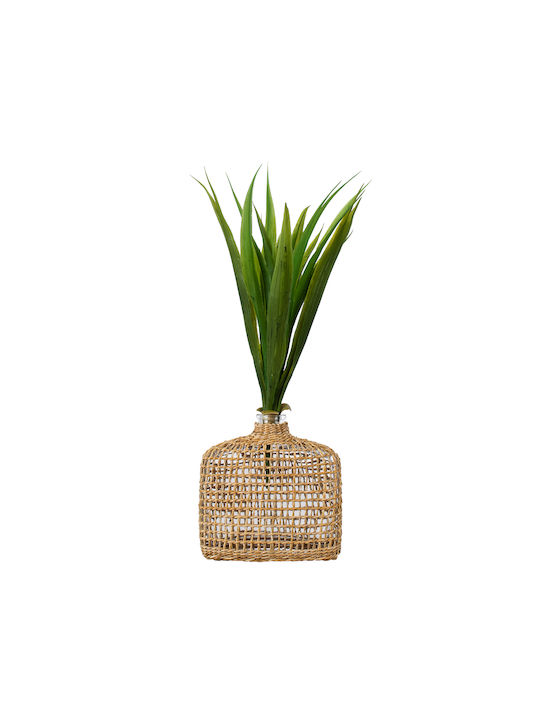 GloboStar Decorative Vase Mandy Transparent 14.5x4.5x14.5cm