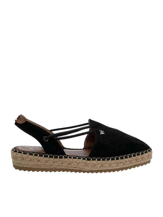 Rambla Suede Γυναικείες Εσπαντρίγιες σε Μαύρο Χρώμα