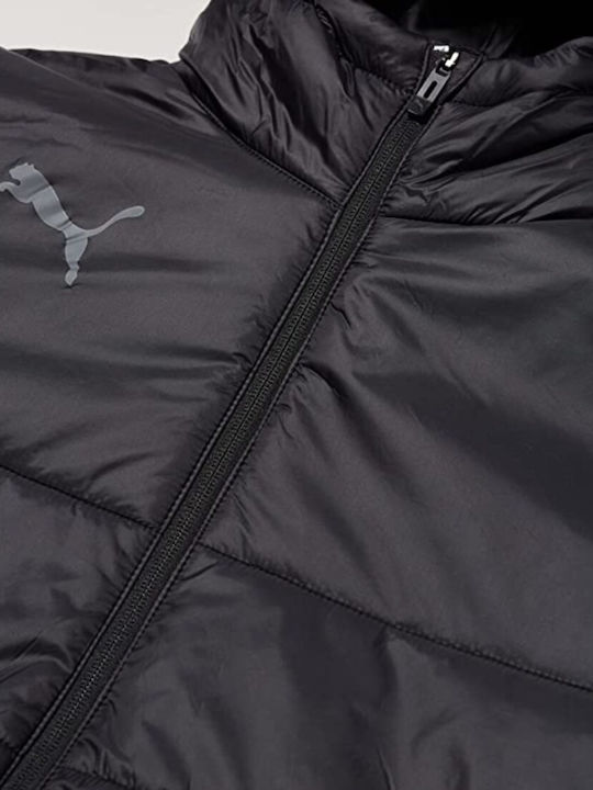 Kids' Sports Jacket Short with Hood Black Teamliga Padded