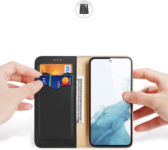Dux Ducis Hivo Brieftasche Leder Schwarz (Galaxy S23+)